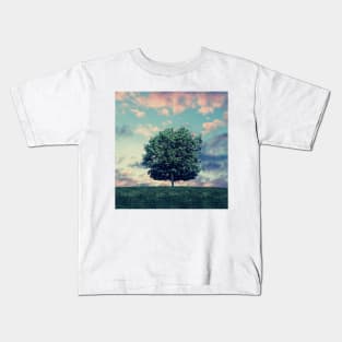 Tree On Hill Kids T-Shirt